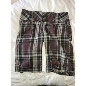 Charoltte Russe Grey Plaid Stretch Skort-Size 3 Junior/Women XS